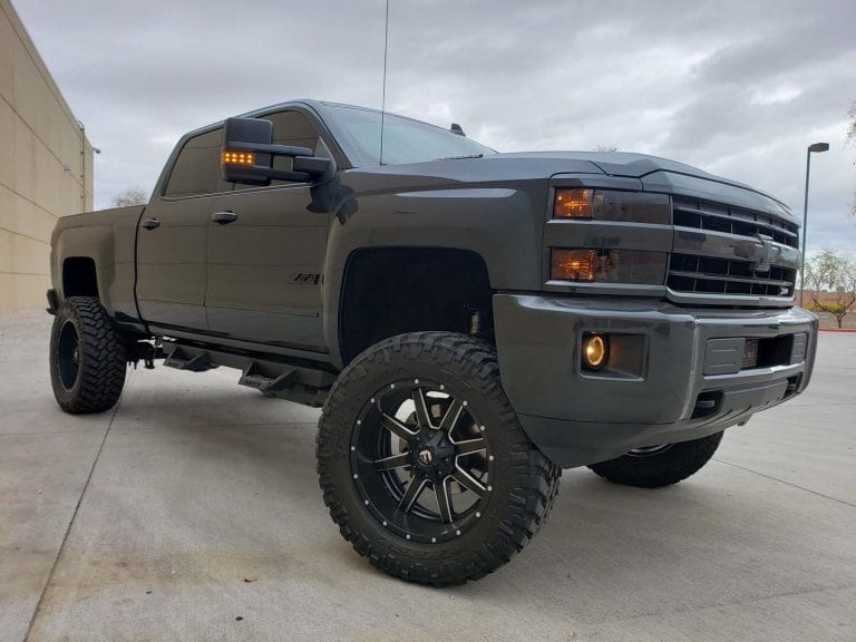 lifted chevy 2500 hd gray