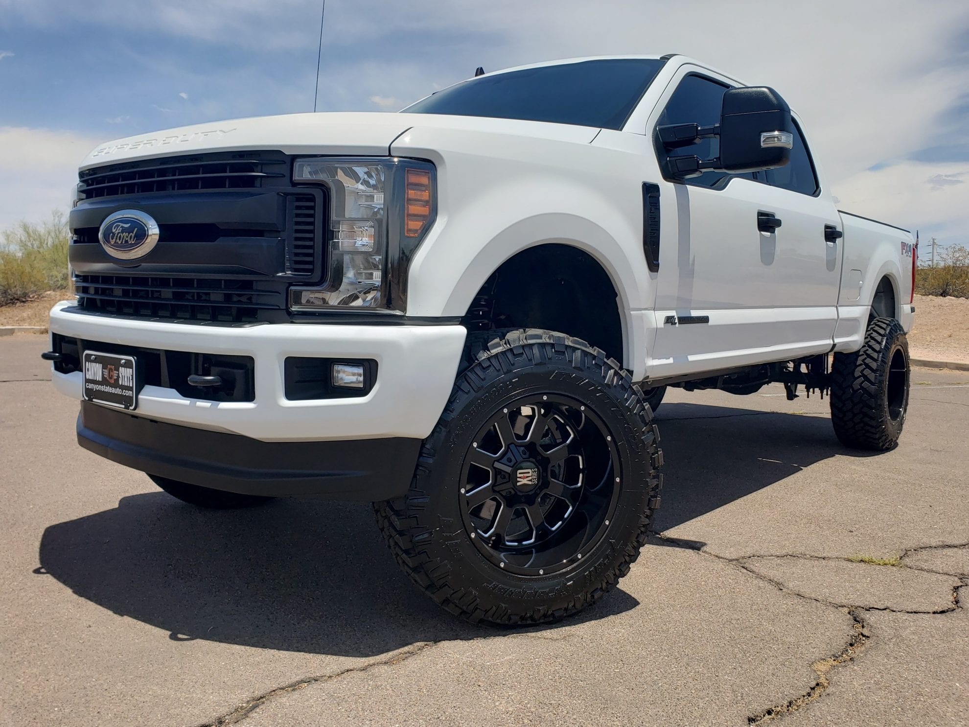 Lifted Ford F250 White